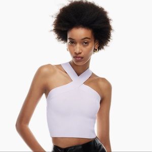 sculpt Knit Criss Cross Cropped Tank